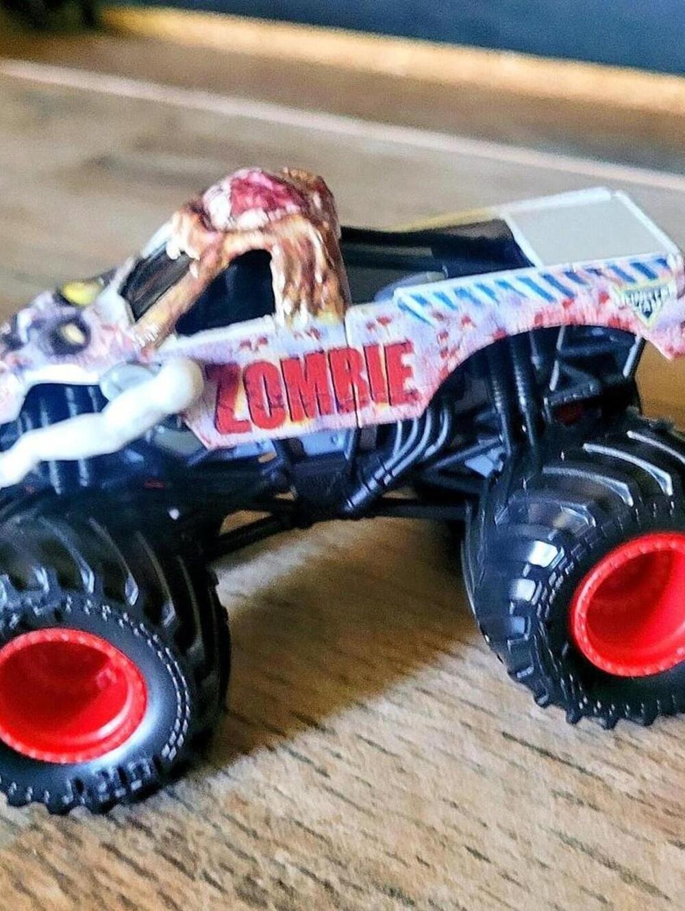 Monster Jam White Zombie Monster Truck with red wheels